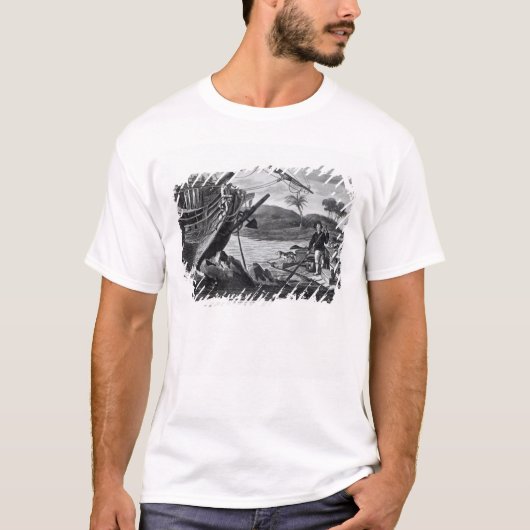 ロビンソンCrusoeの運び去ること Tシャツ (正面)