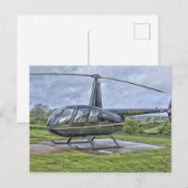 ロビンソンR44ヘリコプター ポストカード (正面/裏面)
