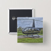 ロビンソンR44ヘリコプター 缶バッジ (正面&裏面)