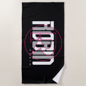 ロビンハイテク名グラフィック ビーチタオル (正面)