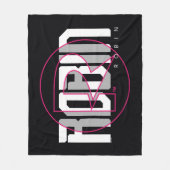ロビンハイテク名グラフィック フリースブランケット (正面)