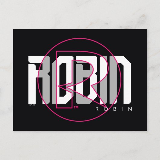 ロビンハイテク名グラフィック ポストカード (正面)