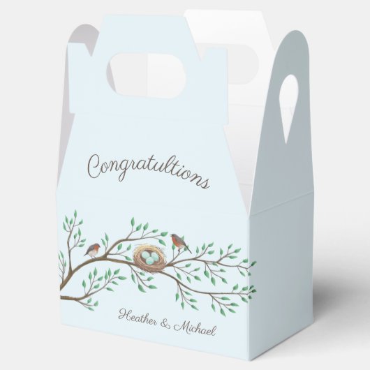 ロビンバーズネストエッグ春ベビーシャワー フェイバーボックス (オープン)