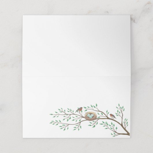 ロビンバーズネストエッグ春ベビーシャワー プレイスカード (外部開封)