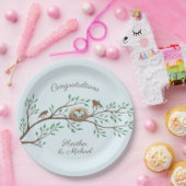 ロビンバーズネストエッグ春ベビーシャワー ペーパープレート (パーティー)