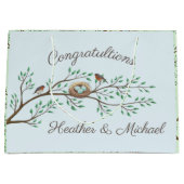 ロビンバーズネストエッグ春ベビーシャワー ラージペーパーバッグ (正面)