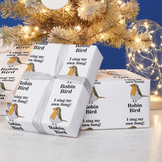 ロビンバードの面白い引用 ラッピングペーパー (クリスマス)