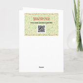 ロビンバードインスノーツリーツリーヴィンテージスタイルクリスマス カード (裏面)