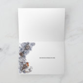 ロビンバードウィンタースノーフェスティバル景観クリスマス カード (内部)