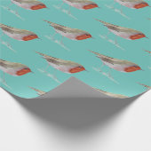 ロビンバードウッドランド枝冬の水色Wra ラッピングペーパー (角)