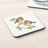 ロビンバード懸命プラスティックコースター コースター (左側)