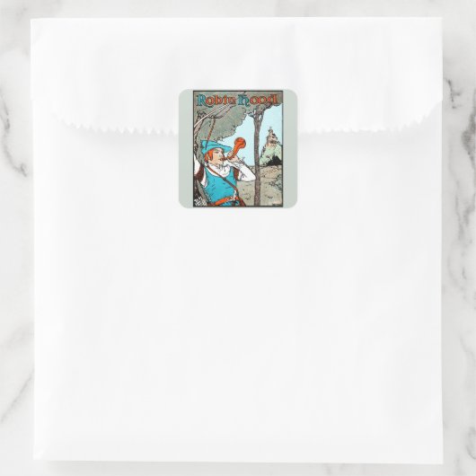 ロビンフッドアンティークイラストレーションメンメリーズ スクエアシール (バッグ)