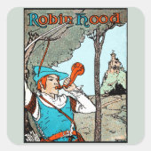 ロビンフッドアンティークイラストレーションメンメリーズ スクエアシール (正面)