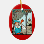 ロビンフッドアンティークイラストレーションメンメリーズ セラミックオーナメント (裏面)