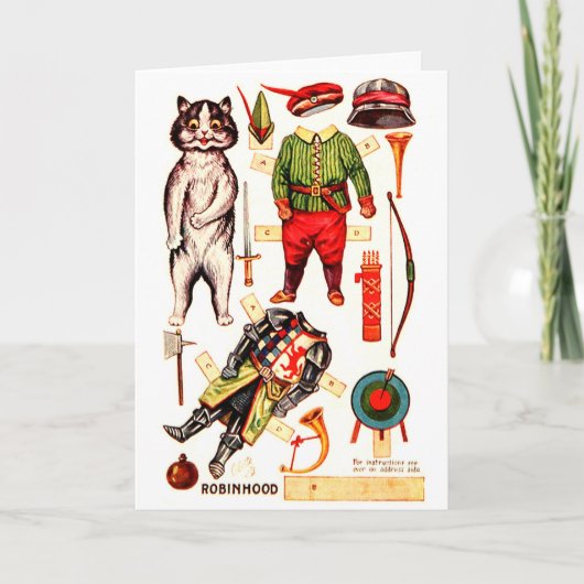 ロビンフッド、紙ドール、ルイ·ウェイン カード (正面)
