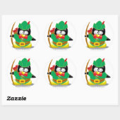 ロビンフードペンギン ラウンドシール (シート)