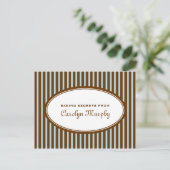 ロビンブルーチョコレートブラウンカスタムレシピカード ポストカード (スタンド正面)