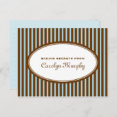 ロビンブルーチョコレートブラウンカスタムレシピカード ポストカード (正面/裏面)