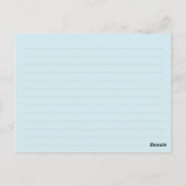 ロビンブルーチョコレートブラウンカスタムレシピカード ポストカード (裏面)