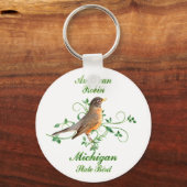 ロビンミシガン州バード キーホルダー (正面)