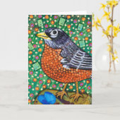 ロビンメモ カード (黄色い花)