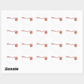 ロビンモダンレッド・ブレストのバージョン ラウンドシール (シート)