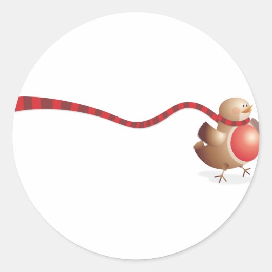 ロビンモダンレッド・ブレストのバージョン ラウンドシール (正面)