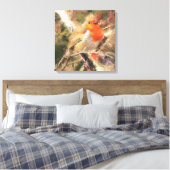 ロビンレッドバスト キャンバスプリント (インサイチュ (寝室))