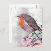 ロビンレッドバスト ポストカード (正面/裏面)