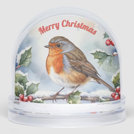 ロビンレッドブストウォーターの色のクリスマスパーソナライズされた (正面)