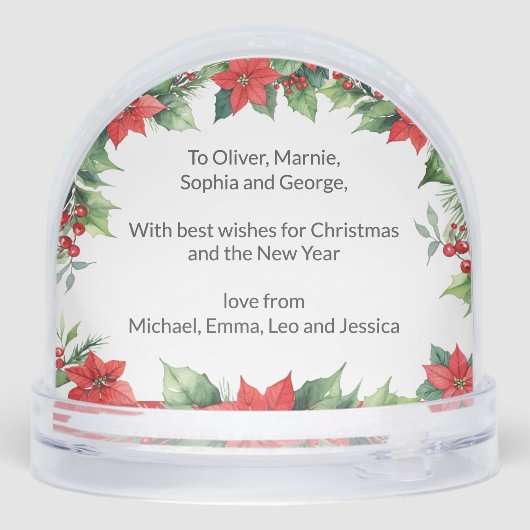 ロビンレッドブストウォーターの色のクリスマスパーソナライズされた (裏面)