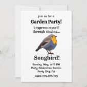 ロビンレッドブストソンバードガーデンパーティー 招待状 (正面)