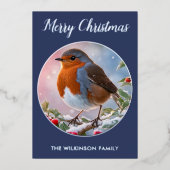 ロビンレッドブスト伝統的ワイルド 箔シーズンカード (正面)