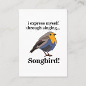 ロビンレッド胸鳴き鳥 名刺 (正面)