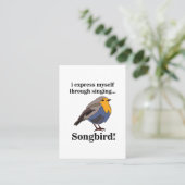 ロビンレッド胸鳴き鳥 名刺 (スタンド正面)