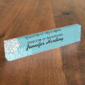 ロビン卵の青くカスタムな机用ネームプレート デスクネームプレート (側面)