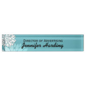 ロビン卵の青くカスタムな机用ネームプレート デスクネームプレート (正面)