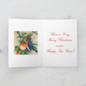 ロビン及びヒイラギのクリスマス シーズンカード (内部)