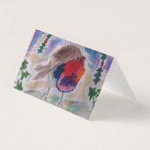 ロビン抽象芸術アートクリスマスカード (裏面)