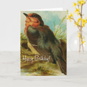 ロビン誕生日 カード (黄色い花)