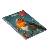 ロビン赤い胸の鳥 ノートブック (右側)