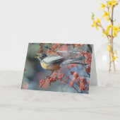 ロビン食べ物ズベリー カード (黄色い花)