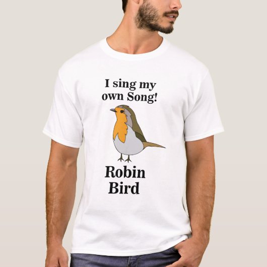 ロビン鳥のユーモアのある名言 Tシャツ (正面)