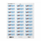 ロビン2つ、雪 ラベル (フルシート)