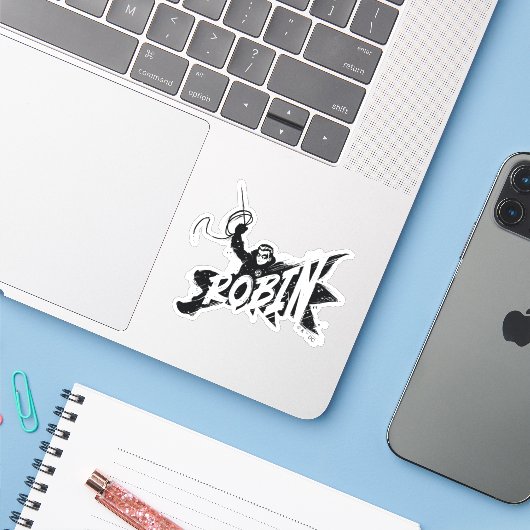 ロビン インクブラシ 名前 シール (ノートパソコンとiPhone)