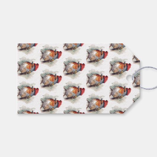 ロビン・ウィンターデライト ギフトタグ (正面(横))