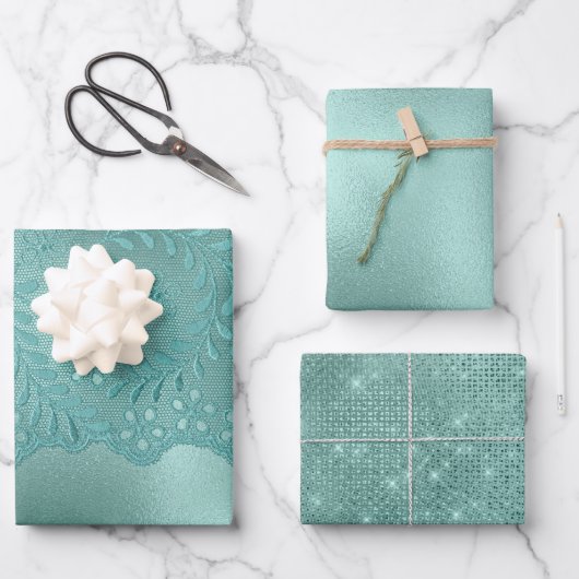 ロビン・エッググリーン ラッピングペーパーシート (正面)