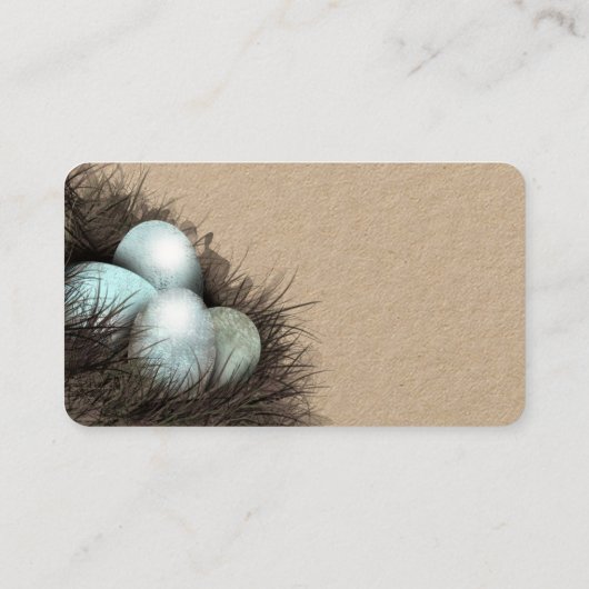 「ロビン·エッグス名刺の巣」 名刺 (裏面)