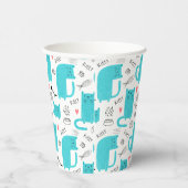 ロビン・エッグブルーかわいい猫の柄 紙コップ (右)