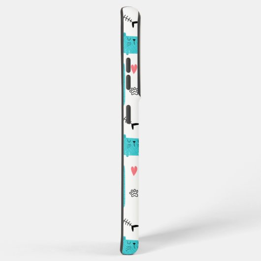 ロビン・エッグブルーかわいい猫の柄 SAMSUNG GALAXYケース (右側面)